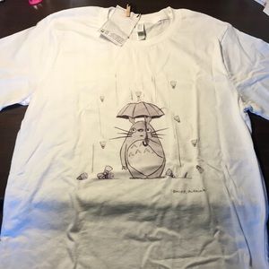 Badminton shuttlecocks raining on Totoro t-shirt!